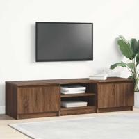 Tv-meubel 140x40x35,5 cm bewerkt hout bruin eikenkleur