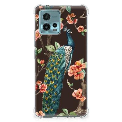 otorola Moto G72 Case Anti-shock Pauw met Bloemen