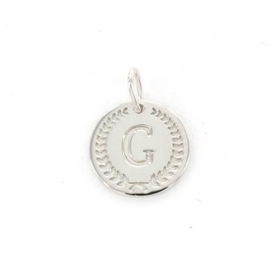 Imotionals Ronde Kettinghanger Letter G Zilver