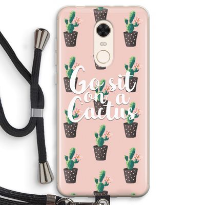 Cactus quote: Xiaomi Redmi 5 Transparant Hoesje met koord