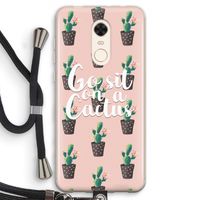 Cactus quote: Xiaomi Redmi 5 Transparant Hoesje met koord