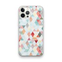 Gekleurde driehoekjes pastel: iPhone 12 Pro Max Transparant Hoesje