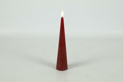 Ledkaars kegel Lyon D 5 cm H 25 cm rood