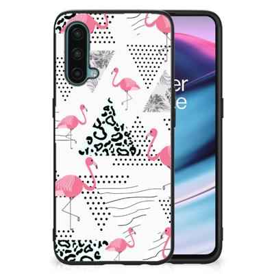 OnePlus Nord CE 5G Dierenprint Telefoonhoesje Flamingo Triangle