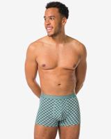 HEMA Korte Herenboxers Blokken - 3 Stuks Groen (groen)