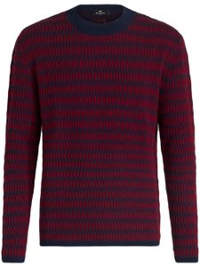 ETRO two-tone jacquard wool jumper - Bleu