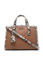 Michael Michael Kors sac à main à effet peau de serpent - Marron