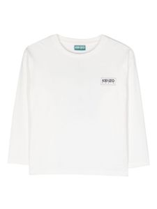 Kenzo Kids t-shirt en coton à logo imprimé - Blanc