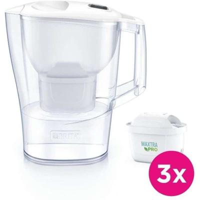 BRITA Aluna Calendar White Waterfilterkan - 2,4 liter inhoud inclusief 1,4 liter gefilterd water - 3 Maxtra Pro All-In-1 filters inbegrepen