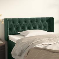 Hoofdbord met randen 103x16x78/88 cm fluweel donkergroen