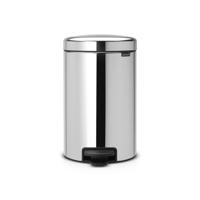 Brabantia NewIcon Pedaalemmer - 12 liter - kunststof binnenemmer - brilliant steel 113581