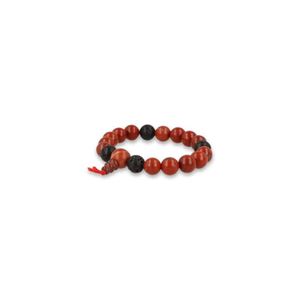 Edelsteen Armband Rode Jaspis Powerbead met Lavasteen (21 cm)