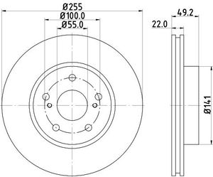 Remschijf Gecoat 54795PRO 8DD355115691