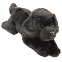 Suki Gifts Pluche knuffeldier hond - zwarte labrador - 30cm - huisdier
