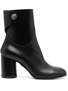 Casadei bottines en cuir à talon épais 90 mm - Noir