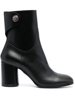 Casadei bottines en cuir à talon épais 90 mm - Noir - thumbnail