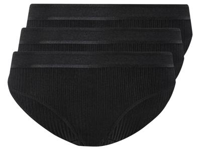 esmara 3 paar dames slips (Zwart, XS (32/34))