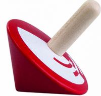 Detoa draaitol junior 5,5 cm hout rood - thumbnail