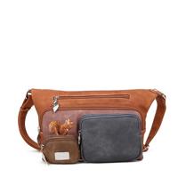 Hi-di-hi Schoudertas Squirrel Cognac Multicolor - PRE ORDER: LEVERBAAR VANAF SEPTEMBER 2025
