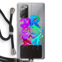 Dream: Samsung Galaxy Note 20 / Note 20 5G Transparant Hoesje met koord