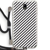 Strepen zwart-wit: Samsung Galaxy J7 (2017) Transparant Hoesje met koord Strepen zwart-wit: Samsung Galaxy J7 (2017) Transparant Hoesje met koord