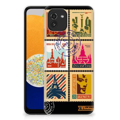 Samsung Galaxy A03 | Silliconen Back Cover | Postzegels