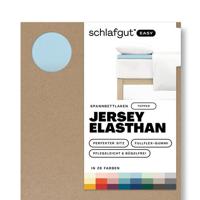 Schlafgut Schlafgut EASY Jersey Elasthan Topper Hoeslaken L - 140x200 - 160x220 536 Blue Light - thumbnail