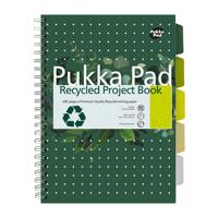 Projectboek pukka recy a4 lijn 4-g 200pag 80gr gn