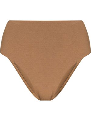 Matteau bas de bikini à taille haute - Marron