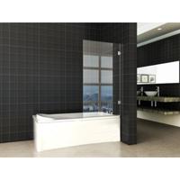 Wiesbaden Less Badwand Draaibaar - 800x1500x6mm - NANO - Helder Glas/Chroom