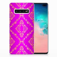 Siliconen Hoesje Samsung Galaxy S10 Plus Barok Roze - thumbnail