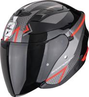 SCORPION EXO-230 Loop, Jethelm of scooter helm, Metaal zwart-Rood