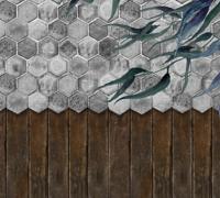 Vanilla Lime Vanilla Lime Fotobehang Floral Tiles - 014260