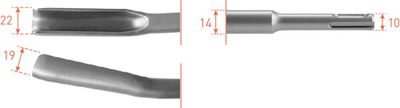 Rotec SDS+ Gutsbeitel 22x250mm - 2150020 - 215.0020
