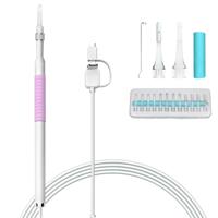 I98 1.300.000 HD visuele Earwax Clean Tool endoscoop Borescope met 6 LEDs lens diameter: 5.5 mm (roze)