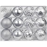 Kerstballen - 12 stuks - zilver - mat - glans - 6 cm - Onbreekbare kerstballen - Kerstversiering Kerstballen - 12 stuks - zilver - mat - glans - 6 cm - Onbreekbare kerstballen - Kerstversiering