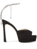 Jimmy Choo sandales Saeda à ornements en cristal - Noir