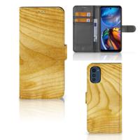 Motorola Moto E32 | Moto E32s | Book Style Case | Licht Hout