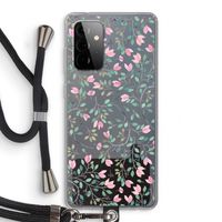 Sierlijke bloemen: Samsung Galaxy A72 5G Transparant Hoesje met koord Sierlijke bloemen: Samsung Galaxy A72 5G Transparant Hoesje met koord