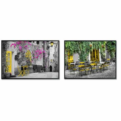Canvas DKD Home Decor Straat (2 Stuks) (73 x 3,5 x 53 cm)