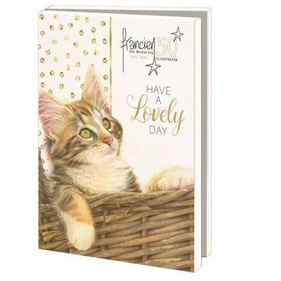 Kaartenmapje Franciens Katten, 10 Stuks met Enveloppen Birthday
