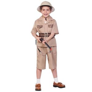 Voordelig safari kostuum voor kinderen 130-140 (10-12 jaar)  -