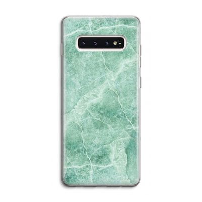 Groen marmer: Samsung Galaxy S10 4G Transparant Hoesje