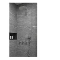 Regendouche set SaniClear Plus | Inbouw | Thermostaatkraan | Rond | RVS look