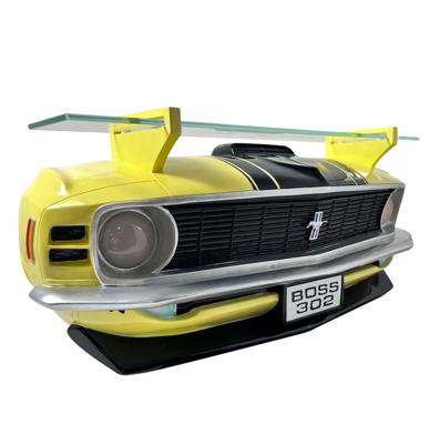 1970 Ford Mustang Boss 302 Voorkant Wandplank- Geel/Zwart