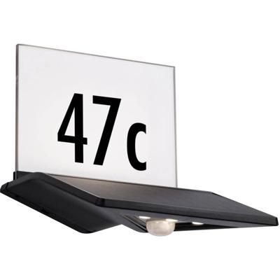 Paulmann 94243 Yoko Huisnummerlamp op zonne-energie met bewegingsmelder Energielabel: G (A - G) 1.2 W Warmwit Antraciet