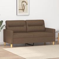 Tweezitsbank 140 cm stof bruin