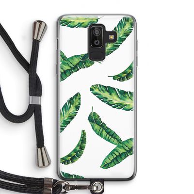 Lange bladeren: Samsung Galaxy J8 (2018) Transparant Hoesje met koord