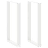 Bartafelpoten 2 st U-vormig 60x(100-101) cm staal wit Bartafelpoten 2 st U-vormig 60x(100-101) cm staal wit