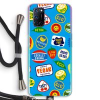 Fruitsticker: Oppo A92 Transparant Hoesje met koord